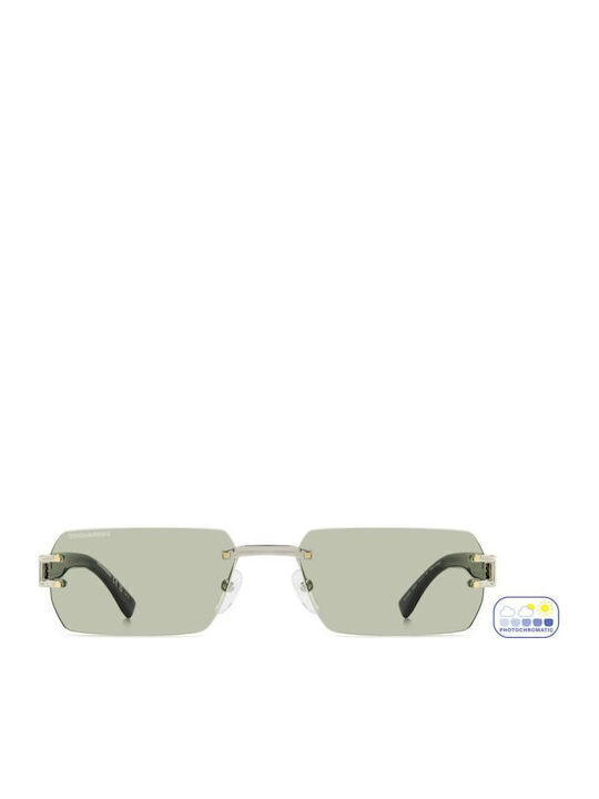 Dsquared2 Unisex Sunglasses with Silver Metal Frame and Silver Mirror Lens D20189/S-I20GP-57
