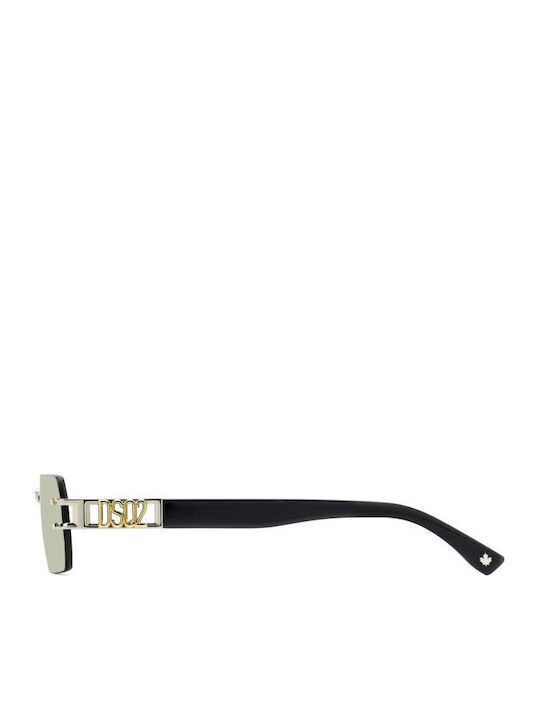 Dsquared2 Unisex Sunglasses with Silver Metal Frame and Silver Mirror Lens D20189/S-I20GP-57