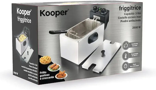 Kooper 5925044 Φριτέζα 3lt Ασημί
