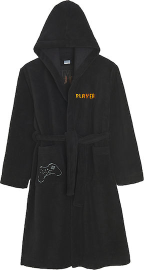 Cool Club Kids Hooded Bathrobe Black