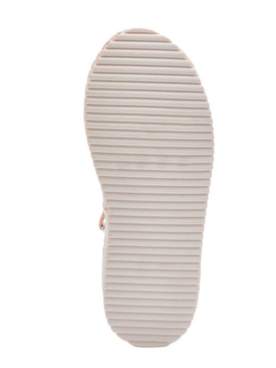 Kids Espradrilles with Hoop & Loop Closure Beige