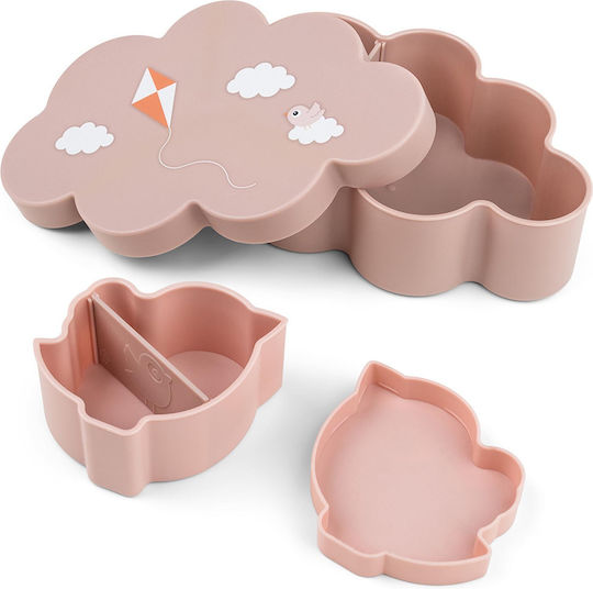 Done by Deer Feeding Set made of Plastic with Non-Slip Base Pink 3pcs