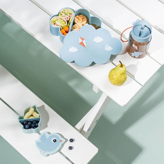 Done by Deer Done by Deer Baby & Kids Feeding Set Made of Plastic with Anti-Slip Blue Base 2 Pieces