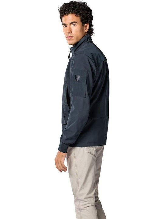 Rev'IT Atwater WB Winter Herren Motorradjacke Softshell Wasserdicht Dark Blue