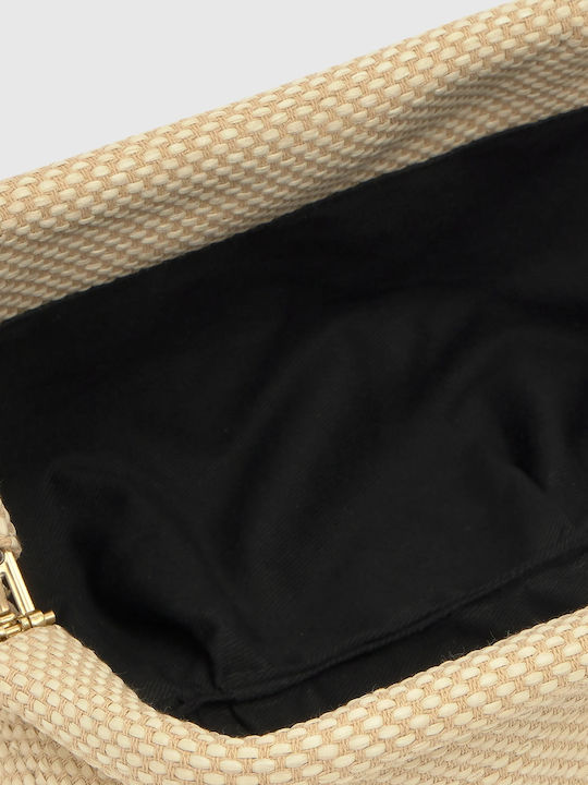 Leather Women's Pouch Shoulder Beige