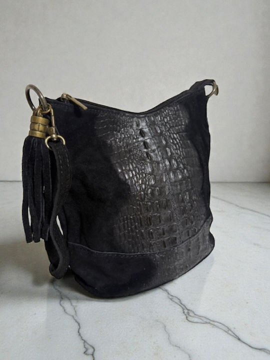 Damen Schultertasche Schwarz