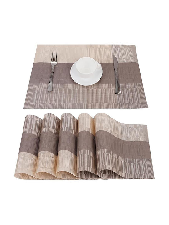 Belle Vous Σουπλά Πλαστικό Καφέ 44.5x30cm 6τμχ Belle Vous Σουπλά Πλαστικό Καφέ 44.5x30cm 6τμχ