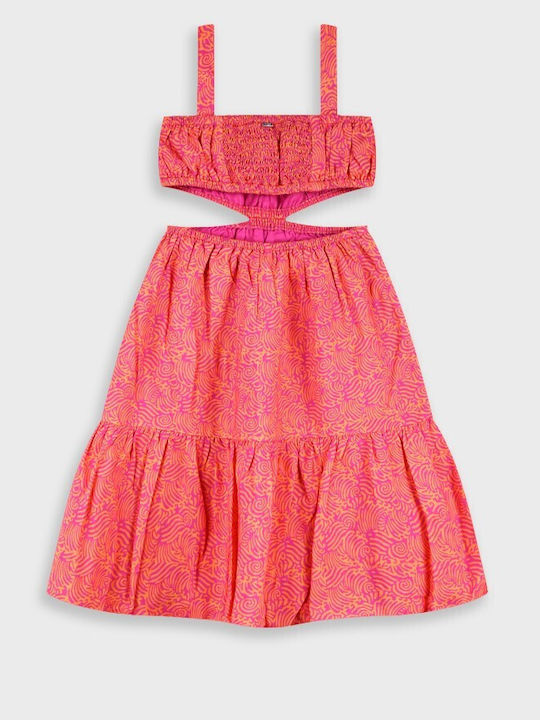 Girls Dress Sleeveless Fuchsia
