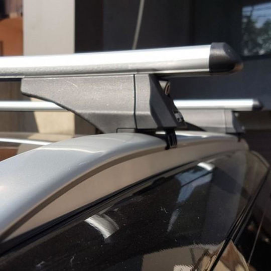 Menabo Aluminum Car Roof Bars Tiger XL Silver 131.5 Cm Silver Color BMW X5 E70 5 Doors 2010>2013 Flush Or Raised Rails 2 Pieces 8500/MB Menabo MP.8500/MB-23
