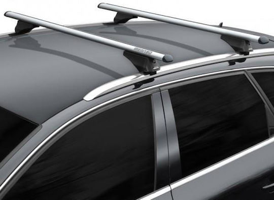 Menabo Aluminum Car Roof Bars Tiger XL Silver 131.5 cm Silver Color BMW X1 E84 5 Doors 2012>2015 Flush or Raised Rails 2 Pieces 8500/mb Menabo Mp.8500/mb-19
