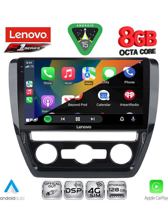 Lenovo Car Audio System for Volkswagen Jetta 2010-2016 (Bluetooth/USB/WiFi/GPS/Apple-Carplay/Android-Auto) with Touch Screen 10"