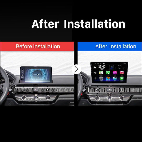 Lenovo Ηχοσύστημα Αυτοκινήτου για Honda Civic 2022 (Bluetooth/USB/WiFi/GPS/Apple-Carplay/Android-Auto) με Οθόνη Αφής 10"