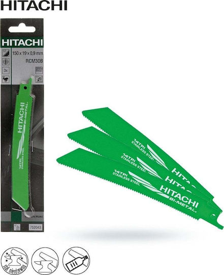 Hitachi Reciprocating Saw Blades Rcm30b 3 Pcs