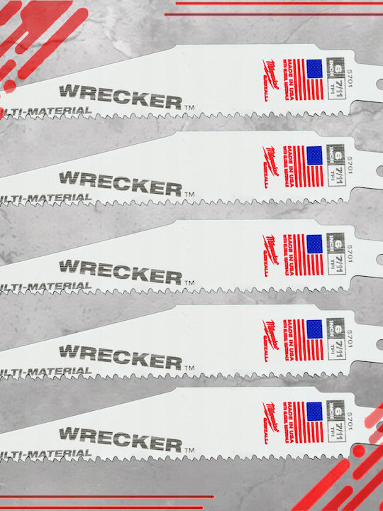 Milwaukee Πριονόλαμα Wrecker 150mm 7/11t 5τμχ