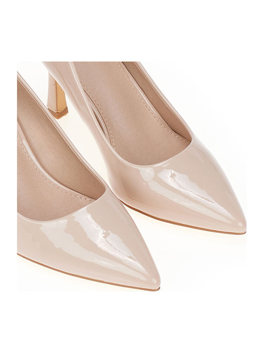 Tsoukalas Patent Leather Pointed Toe Stiletto Pink High Heels