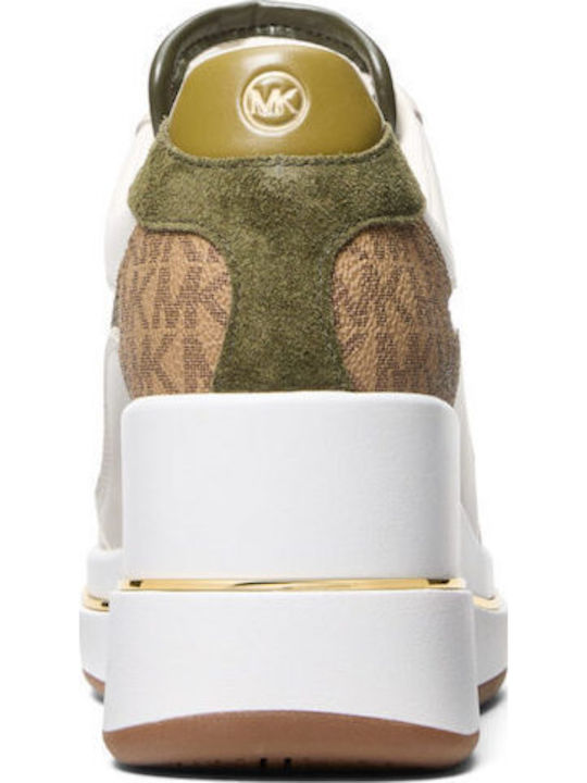 Damen Sneakers Μπεζ / Λευκό / Λαδί / Κέλυφος