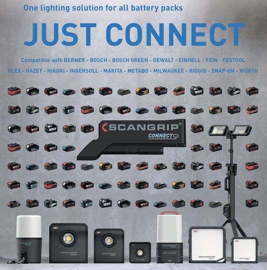 Scangrip Rechargeable Jobsite Light LED with Brightness up to 10000lm