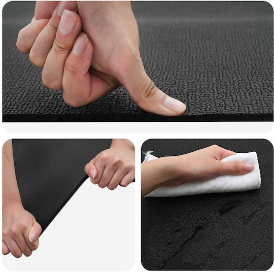 vidaXL Gym Exercise Equipment Floor Mat Black 200x90cm