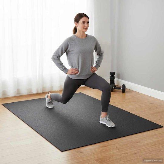 vidaXL Gym Exercise Equipment Floor Mat Black 180x75cm