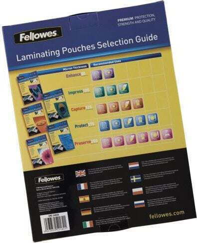 Fellowes 125 Ζελατίνες Πλαστικοποίησης A4 25τμχ