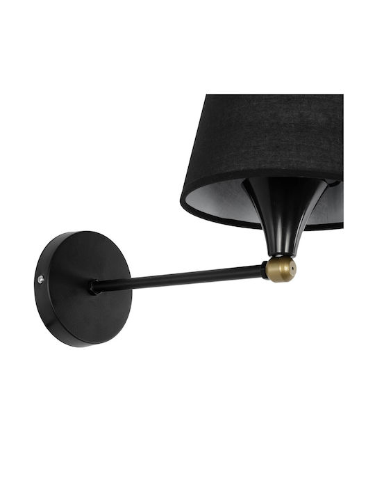 GloboStar Modern Lamp Wall with Socket E27 Black 15x20cm