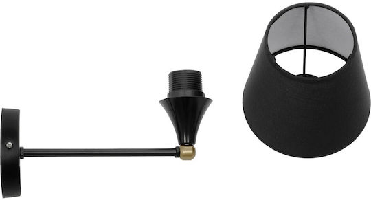 GloboStar Modern Lamp Wall with Socket E27 Black 15x20cm