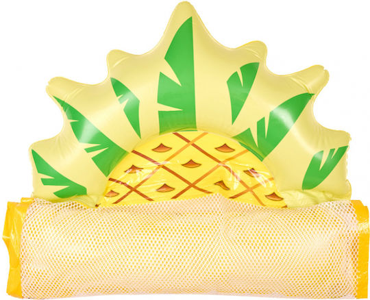 ikonka Saltea Gonflabilă Pentru Plajă Ananas Galbenă 135x72cm