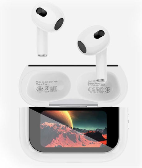 XO X47 Earbud Bluetooth Handsfree Earphones with Sweat Resistance and Charging Case White