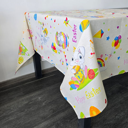 Kotonia Home Tischtuch Dekoration Paste 70% Baumwolle 30% Polyester Creme 03 150x180 cm