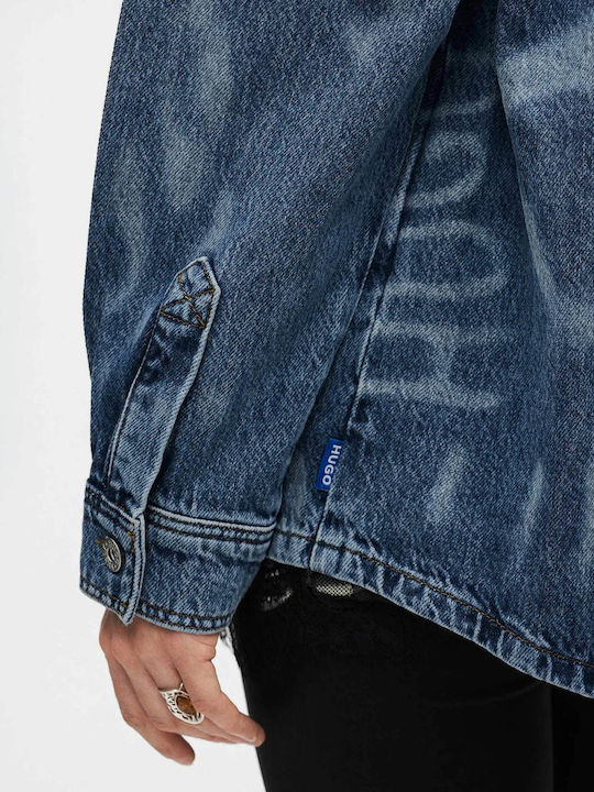 Μακρυμάνικο Γυναικείο Πουκάμισο Medium Aged Denim