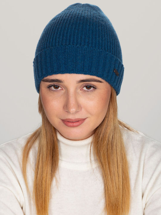 Beanie Γυναικείος Σκούφος Πλεκτός σε Μπλε χρώμα