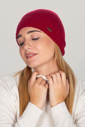 Beanie Beanie Knitted in Red color