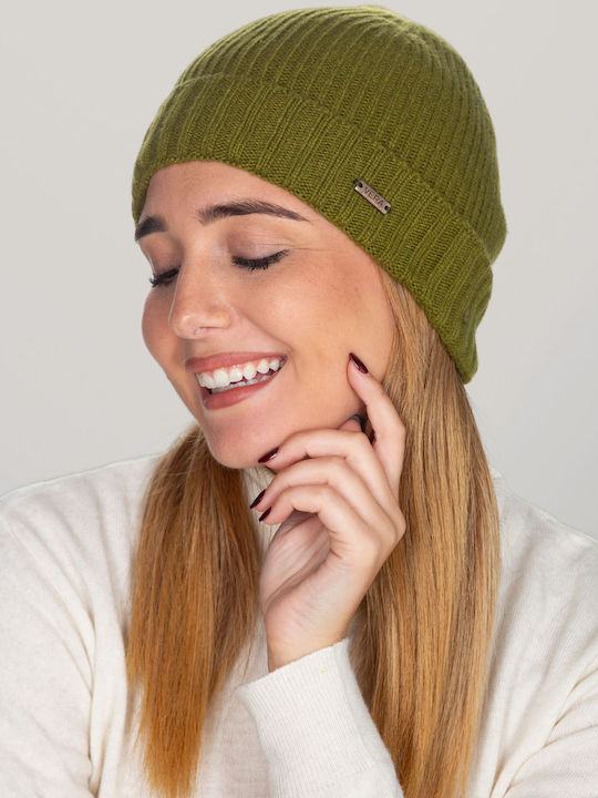 Beanie Γυναικείος Σκούφος Πλεκτός σε Πράσινο χρώμα