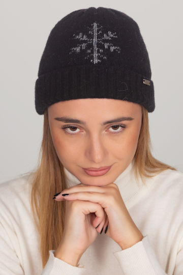 Beanie Frauen Beanie Gestrickt in Schwarz Farbe