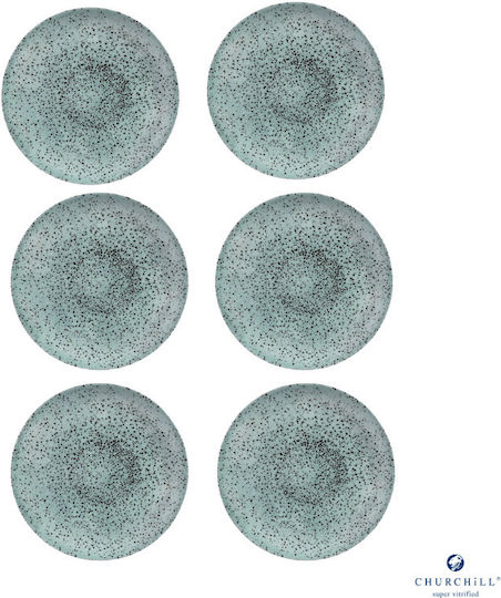 Churchill 1795 Studio Prints Plate Shallow made of Porcelain Green 28.8cm 6pcs