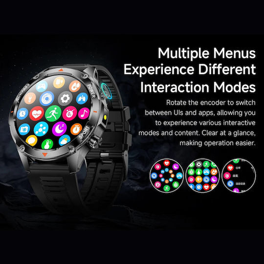 Smartwatch Microwear V65 Brown Silicone