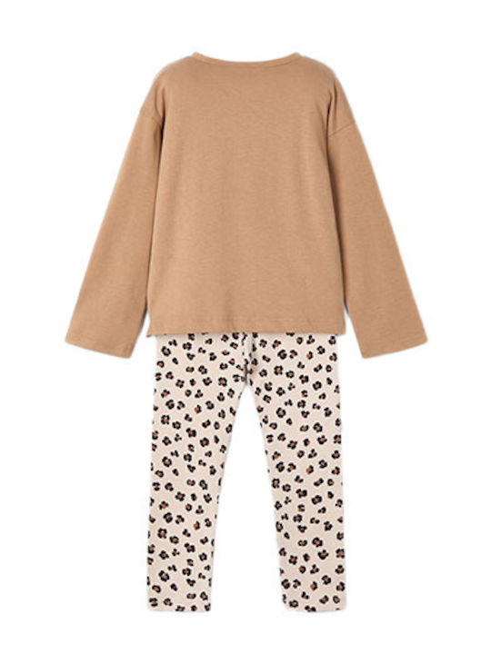 Kinder-Set mit Leggings Winter 2Stück Camel