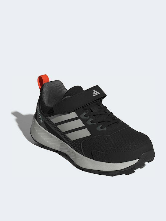 Kids Hiking Shoes Tracefinder With Hoop & Loop Closure Black