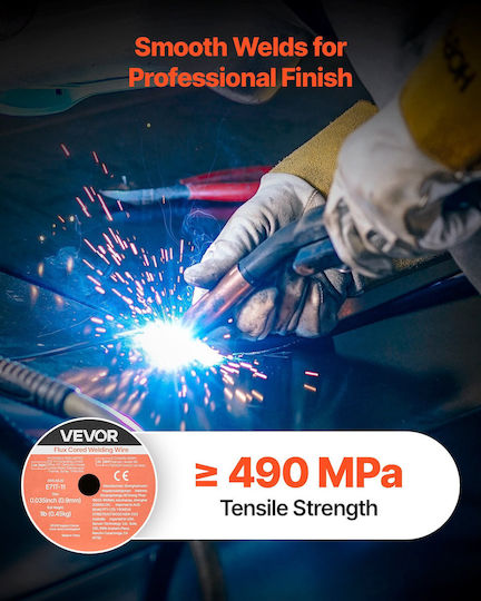 Vevor Flux Core Mig E71t-11 Welding Wire Rolls 0.9mm 2 Pieces Mighsyxhse71awqrf001v0