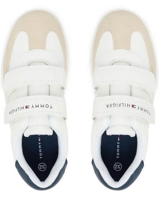 Kids Sneakers with Hoop & Loop Closure White