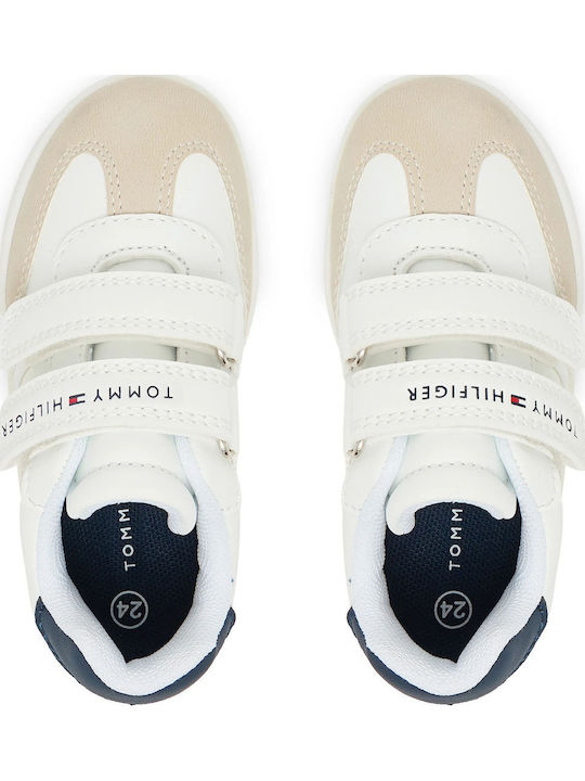 Kids Sneakers with Hoop & Loop Closure White