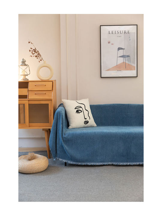 Mc Decor Ριχτάρι Διθέσιου Καναπέ 180x240εκ. Μπλέ 27376