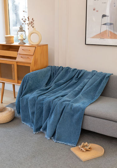 Mc Decor Триместен диван Throw 180x280см. Blue