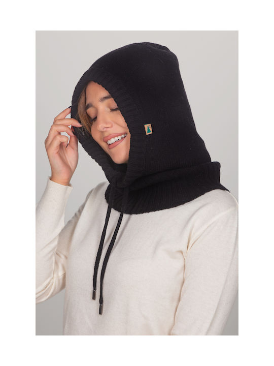 Wool Balaclava Cord Black 14672