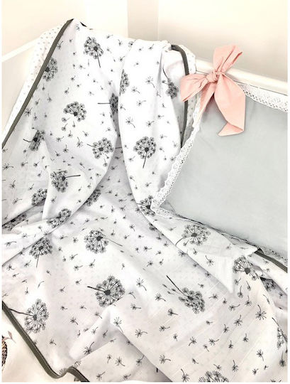 Arus Blanket Nursery Swaddling Blankets Cotton Gray 100x75cm