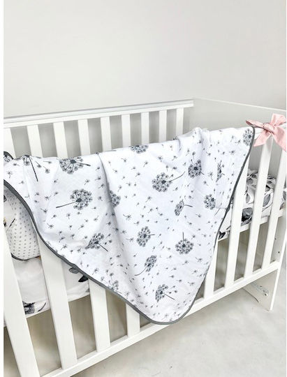 Arus Blanket Nursery Swaddling Blankets Cotton Gray 100x75cm