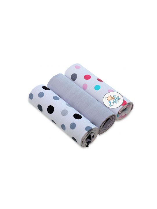 Ega Baby Burp Cloth Multicolour 60x80cm. 3pcs