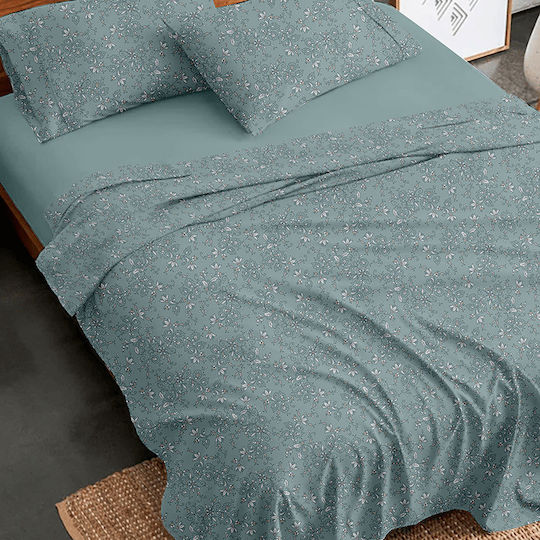 Sunshine Flannel 928 Σετ Διπλό 4τμχ 150x200+30εκ. με Λάστιχο Aqua Sunshine Flannel 928 Σετ Διπλό 4τμχ 150x200+30εκ. με Λάστιχο Aqua