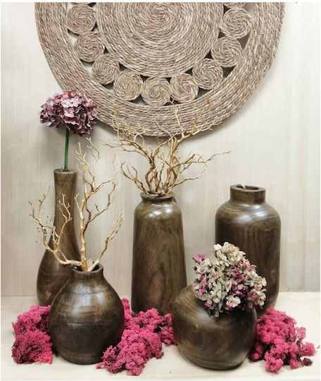 Atmosphera Decorative Vase Brown 18.5x18.5x37cm
