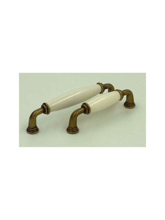 TMC Antique Knob Furniture made of Porcelain in White Color D33mm 3010-40-000 1pcs